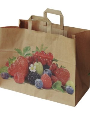 Popieriniai maišeliai 36 x 17 x 27 cm spaudas 'Uogos', 250 vnt.