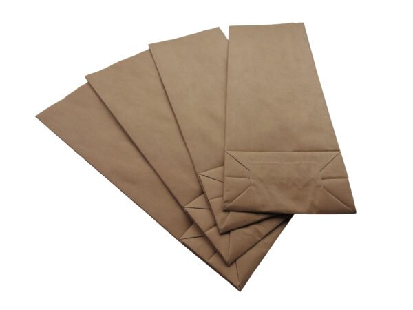 Maži popieriniai maišeliai 205 x 110 x 380 mm rudi, 5kg, 100 vnt.
