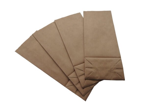 Maži popieriniai maišeliai 130 x 75 x  360 mm rudi, 2kg, 100 vnt.