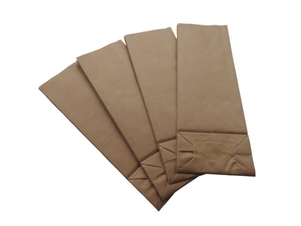 Maži popieriniai maišeliai 85 x 50 x 260 mm rudi, 500 g, 100 vnt.