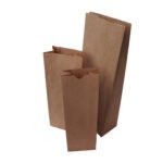 Maži popieriniai maišeliai 130 x 75 x  360 mm rudi, 2kg, 100 vnt.