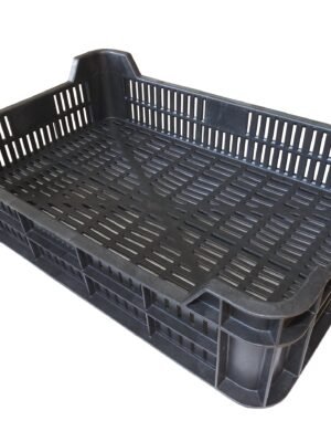 Plastikinė dėžė, juoda, 400 x 600 x 150 mm, 1 vnt.