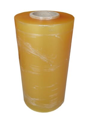 PVC maistinė plėvelė 400 mm x 1000 m, gelsva, 7,5 mk., 1 vnt.
