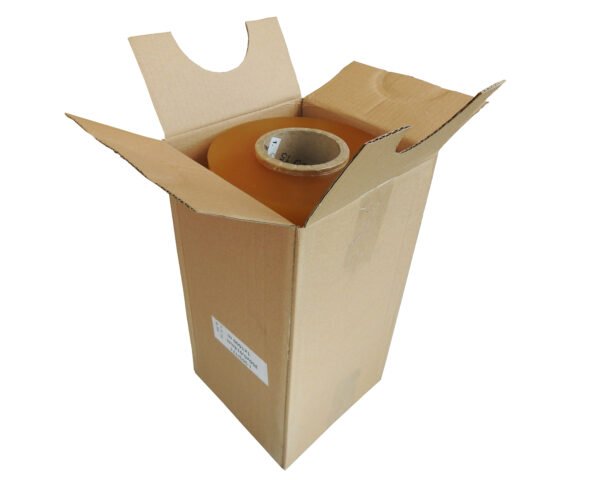 PVC maistinė plėvelė, 350 mm x 1500 m, gelsva, 14 mk. 1 vnt.
