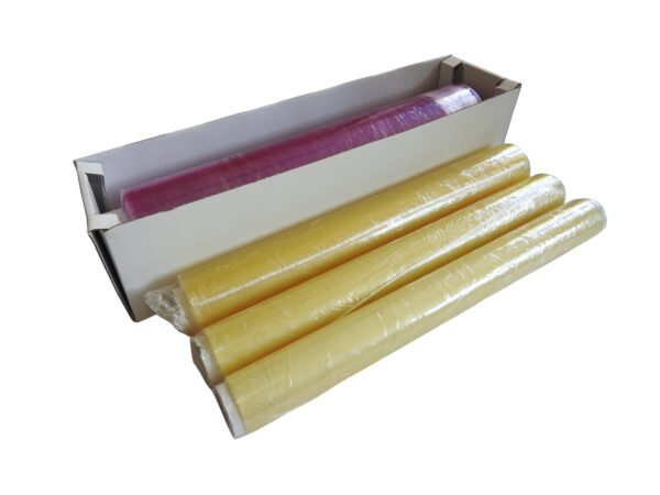 PVC buitinė maistinė plėvelė, 290 mm x 20 m, gelsva, 9 mk., 3 vnt.