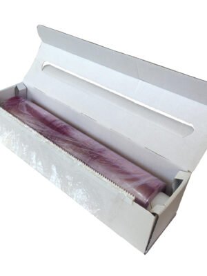 PVC buitinė maistinė plėvelė, 300 mm x 290 m, violetinė, 7,25 mk. su dėžute, 1 vnt.