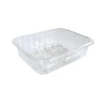 RPET indeliai grybams, 350 g / 184 x 143 x 50 mm, permatomi, 900 vnt.