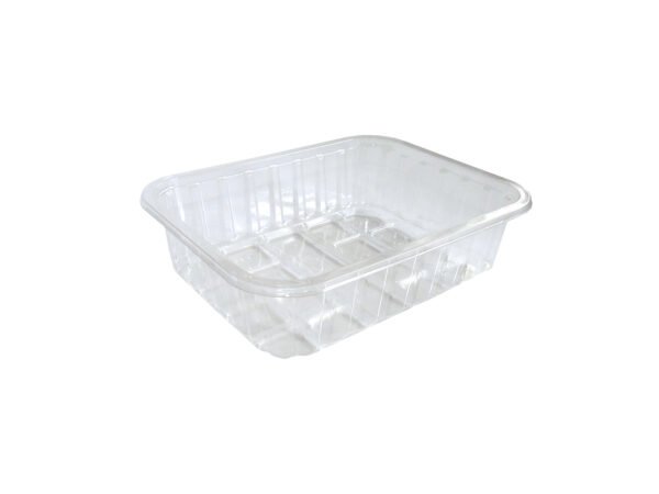RPET indeliai grybams, 350 g / 184 x 143 x 50 mm, permatomi, 900 vnt.