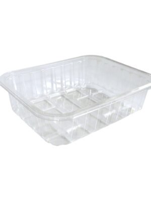 RPET indeliai grybams, 350 g / 184 x 143 x 50 mm, permatomi, 900 vnt.