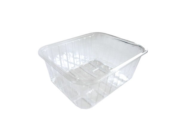 RPET indeliai grybams, 400 g / 184 x 143 x 64 mm, permatomi, 900 vnt.
