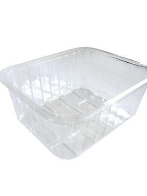 RPET indeliai grybams, 400 g / 184 x 143 x 64 mm, permatomi, 900 vnt.