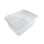 PP indeliai grybams, 500 g / 184 x 143 x 74 mm, permatomi, 900 vnt.