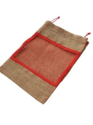 Džiutinis maišelis su raištuku, 31 x 20 cm, 1 vnt.
